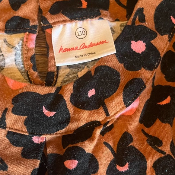 Hanna‎ Andersson Shift Fall Thanksgiving Holiday Dress Retro Flowers 110 - Picture 3 of 3